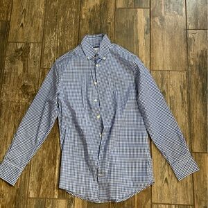 Charles Tyrwhitt Navy and White Gingham Shirt